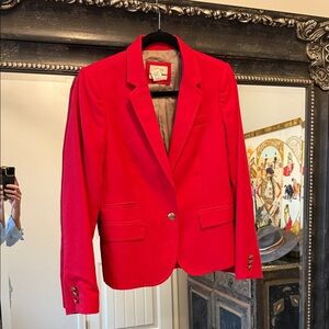 J. Crew Vibrant Red Blazer